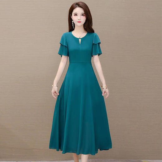 YWE-SDBX-A02气质减龄高贵阔太太连衣裙 商品图4