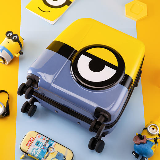 【新】小黄人儿童行李箱拉杆箱可坐登机箱小型20寸密码箱XHR 商品图1