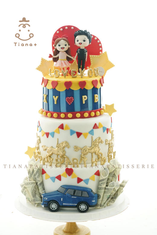 未来有你👩‍❤️‍💋‍👨红丝绒全翻糖定制 商品图0