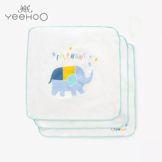 英氏婴儿新生儿擦口水巾纱布洗脸巾男女宝宝手帕3件装181B0342 181B0347 商品图0