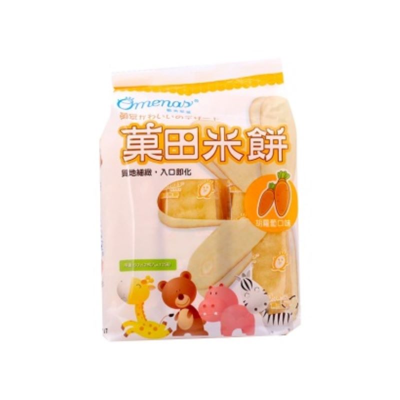 台湾欧美那滋omenas菓田宝宝米饼胡萝卜味50gJPY带授权招加盟代理