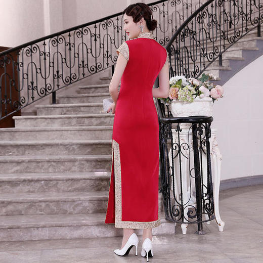 DLQ-A2377新款中国风红色改良旗袍 商品图1