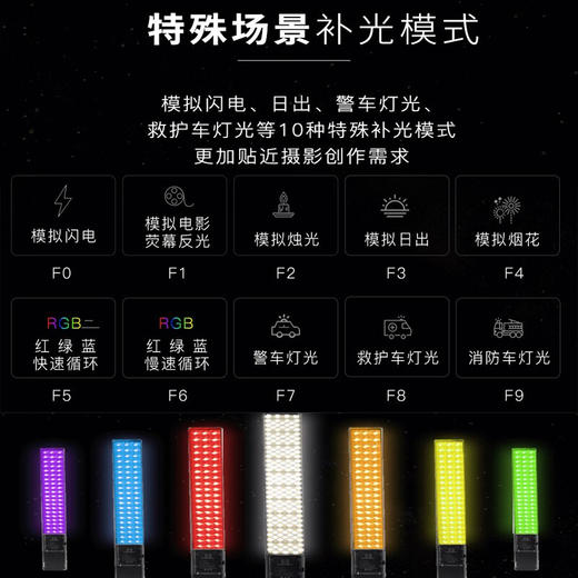 永诺  YN360III三代LED补光灯摄像灯摄影灯手持冰灯抖音灯RGB全彩棒灯 单灯 商品图2