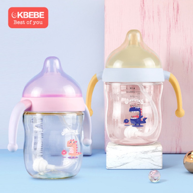 【品牌直供】CKBEBE大容量奶瓶吸管德国进口ppsu奶瓶防摔耐摔断奶神器仿母乳奶瓶新胖JPY带授权招加盟代理