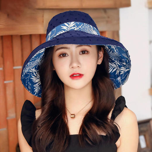 BG-9304渔夫帽 双面可带大沿棉麻沙滩帽户外旅行防晒帽 商品图1