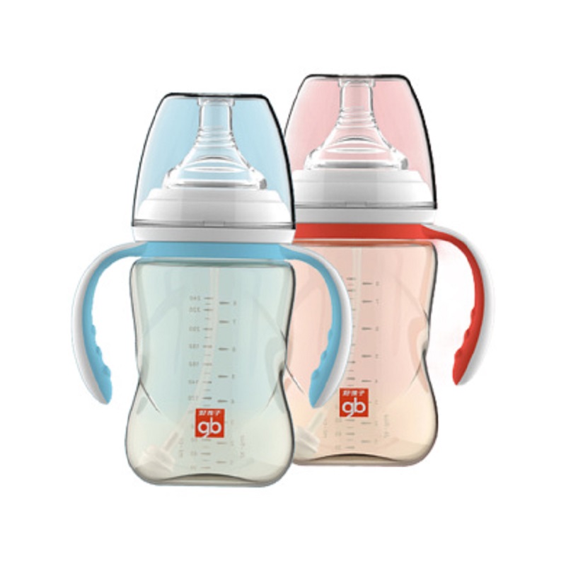 好孩子母乳实感宽口径握把吸管PPSU奶瓶240ml(专业款)颜色随机发B80378JPY带授权招加盟代理
