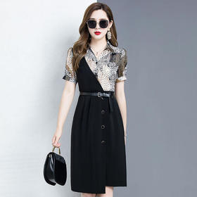 YWE-HYX-B22035新款气质减龄印花连衣裙