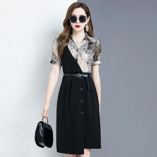 YWE-HYX-B22035新款气质减龄印花连衣裙 商品图0