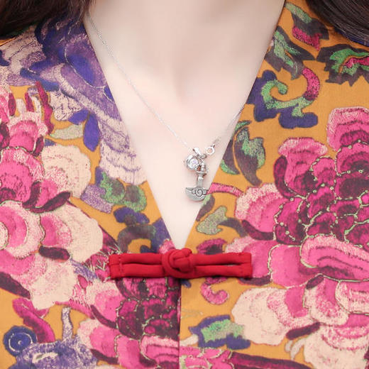 QYM-XYKL-TK13新款优雅气质修身印花短袖连衣裙 商品图2