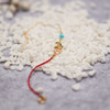 醍醐 莲花红绳手链 925银镀金 天然原矿松石 商品缩略图4