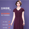 TSD-627妈妈夏装短袖连衣裙大码高贵洋气过膝裙子 商品缩略图1