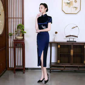 YSN-2011 新款重工刺绣长款走秀日常旗袍