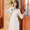 XYFFS9808新款中国风优雅气质修身立领刺绣连衣裙TZF 商品缩略图4