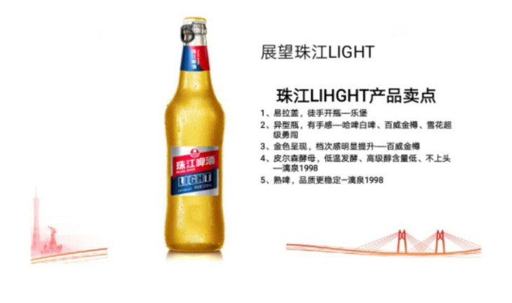 珠江啤酒珠江light528ml12瓶广州市内包邮