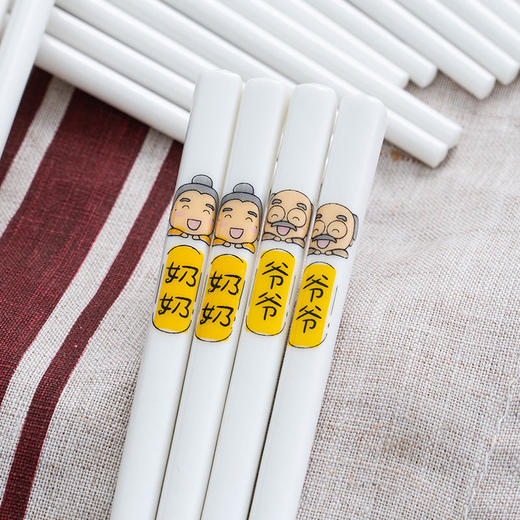 陶瓷筷子家用环保骨瓷防滑高强度防摔防霉个性创意专用亲子筷套装 商品图8