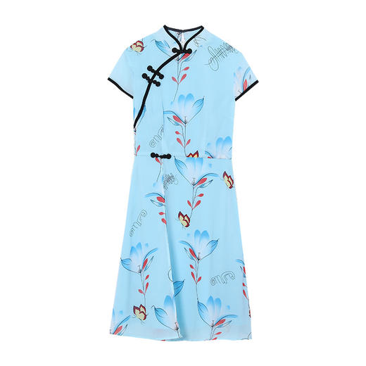 YYX-9110夏新款印花中国风修身小清新连衣裙 商品图4