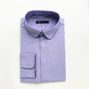 Marco Azzali 浅紫色圆领高领座款长袖衬衫 C3619A00 商品缩略图0