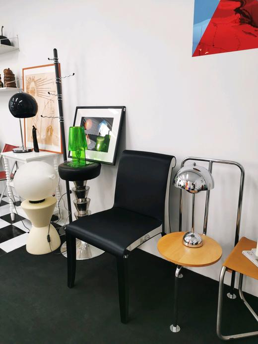 意大利银边黑色休闲椅 商品图0