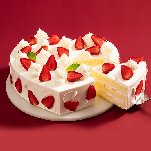 【新品尝鲜118元】2磅雪见莓莓 鲜甜可口的奶油草莓蛋糕（萍乡） 商品图3