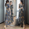 WZNH-QSLG929配腰带  2020新款碎花收腰气质显瘦洋气流行长裙 商品缩略图2