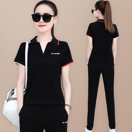 SP-1706512夏季新款时尚气质休闲运动套装 商品图3
