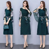 WZNH-ZYQ6090 配腰带  短袖中长款圆领优雅潮流连衣裙 商品缩略图2