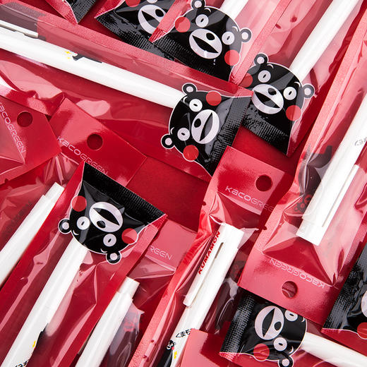 国货之光kaco熊本熊限定联名款可爱卡通速干中性笔黑色签字笔0.