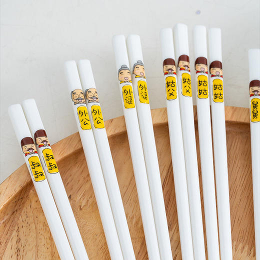 陶瓷筷子家用环保骨瓷防滑高强度防摔防霉个性创意专用亲子筷套装 商品图7