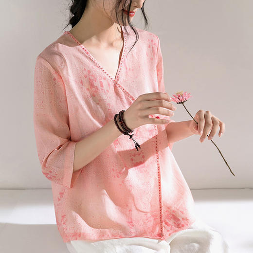 裁缝学苑 AG70文艺复古经典V领中式盘扣上衣女服装纸样裁剪图纸 商品图4