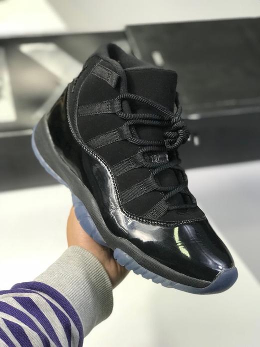 黑武士  酷似伽玛蓝 Air Jordan 11 Retro AJ11乔11 全黑麂皮伽玛蓝兄弟配色 鞋面采用漆皮和麂皮结合制作，搭配后跟哑光Jumpman Logo 极具质感 商品图0