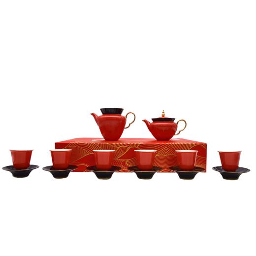 【采购专享】宫里的世界&南山匠人 宫鹤宫礼 茶具套装 商品图1