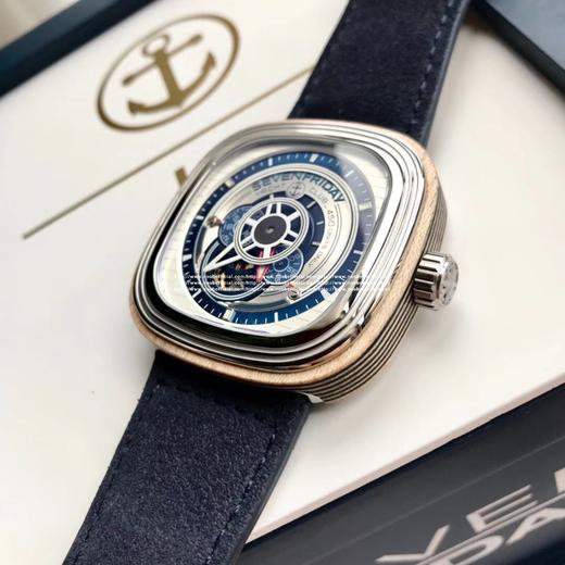 Sevenfriday 型号P3/06，独具匠心的船木甲板风格木质动态环，充满海风气息，海锚形状的时间标识与罗盘形状的表盘设计，细节之处彰显航海元素。47*47mm表径，科技木壳圈，材质工艺创意真心让 商品图8
