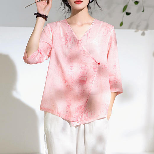 裁缝学苑 AG70文艺复古经典V领中式盘扣上衣女服装纸样裁剪图纸 商品图1