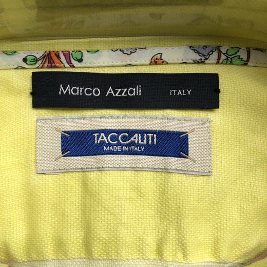 Marco Azzali 荧光黄珠地面料长袖衬衫 C3624800 商品图1