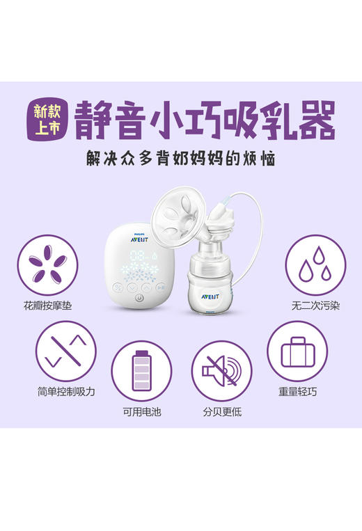 飞利浦新安怡自然系列单边电动吸乳器SCF301/01JPY带授权招加盟代理 商品图1