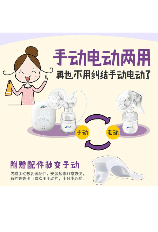 飞利浦新安怡自然系列单边电动吸乳器SCF301/01JPY带授权招加盟代理 商品图8