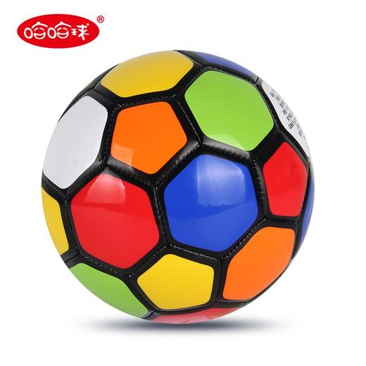 哈哈球 2号七彩儿童足球PVC皮球 幼儿园宝宝户外草地玩耍球送球针 商品图0