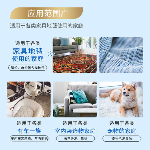 德国进口洗地毯布艺沙发清洗清洁剂免水洗床垫毛毯干洗剂 商品图3