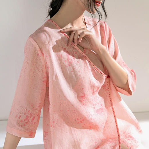 裁缝学苑 AG70文艺复古经典V领中式盘扣上衣女服装纸样裁剪图纸 商品图2