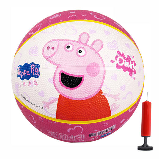 哈哈球小猪佩奇2号篮球儿童玩具 幼儿园亲子户外运动拍拍小皮球 商品图1