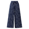 OMW-8300新款时尚气质高腰条纹薄款九分阔腿裤 商品缩略图3