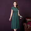 YMR-8336夏新款复古收腰显瘦刺绣连衣裙 商品缩略图1