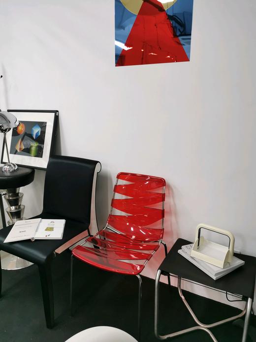 意大利银边黑色休闲椅 商品图1