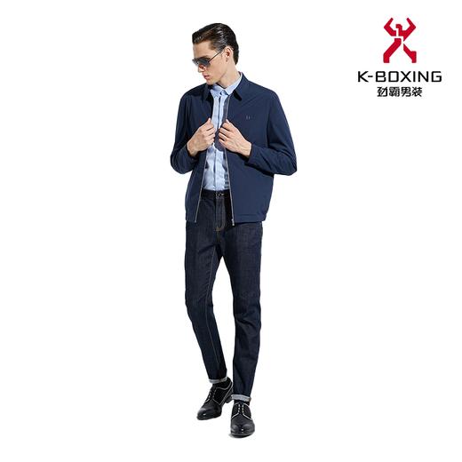 劲霸男装2020春短版茄克bkdc1314l01深兰l01