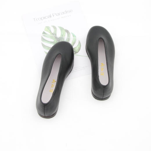 内联升男鞋手工单鞋皮便镶芯荔枝纹小元口鞋7138A 商品图3