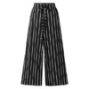 OMW-8300新款时尚气质高腰条纹薄款九分阔腿裤 商品缩略图4