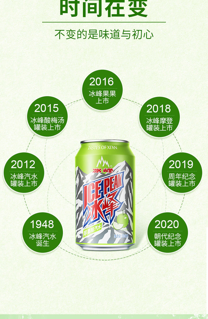 冰峰苹果味汽水易拉罐330ml24罐