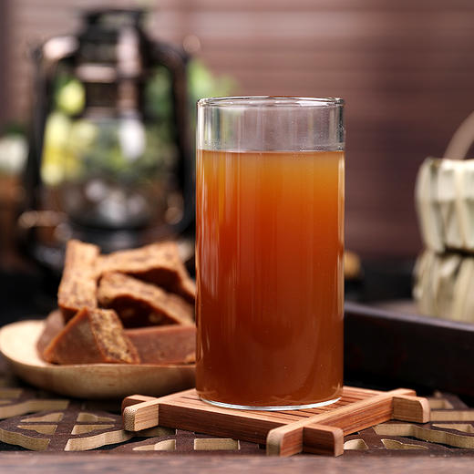 云南甘蔗原汁老红糖土红糖块 月子糖手工叶子红糖500g  买一送一 商品图2