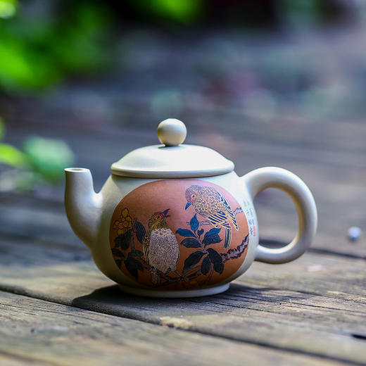 李由页  花鸟壶 商品图0