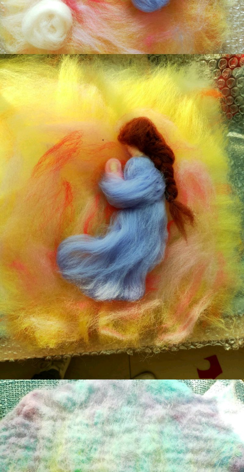 华德福手工静静手工华德福玩具华德福娃娃羊毛画